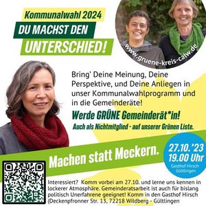 Ein Flyer, in dem Interessenten, die in den Gemeinderat möchten, sich gegenseitig kennenlernen können