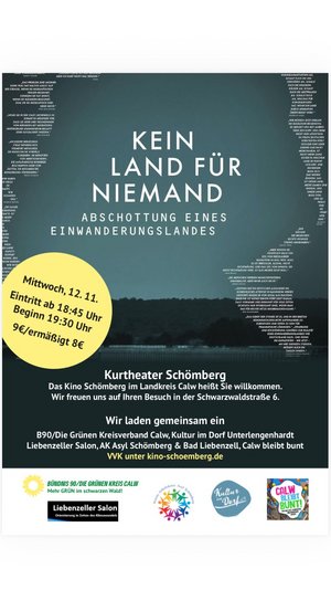 Poster für den Kinoabend "Kein Land für Niemand"