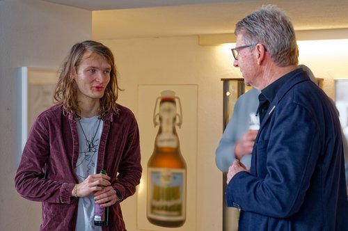 Fynn Rubehn im Gespräch mit Geschäftsführer Herr Haizmann