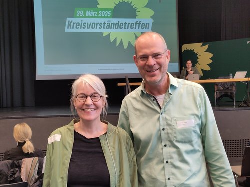 Anke Much und Philipp Jourdan beim Kreisvorständetreffen
