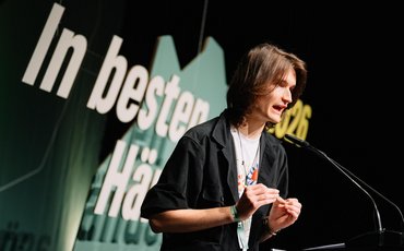 Fynn bei seiner Rede bei der LDK