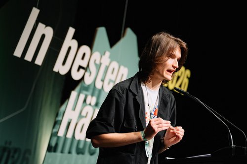 Fynn bei seiner Rede bei der LDK