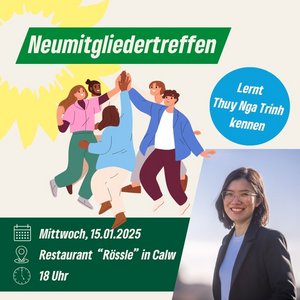 Sharepic zur Einladung zum Neumitgliedertreffen