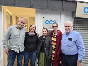 Von rechts nach Link: Martin Fritz, Regina Schröder, Nadine Baittinger, Kati Cysarek, Hans-Johachim Proß