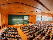 Der große Sitzungssaal in dem der Landesparteitag der BW-Grünen stattfindet