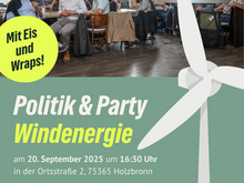 Sharpic: Einladung zu Politik und Party 2025 am 20. September
